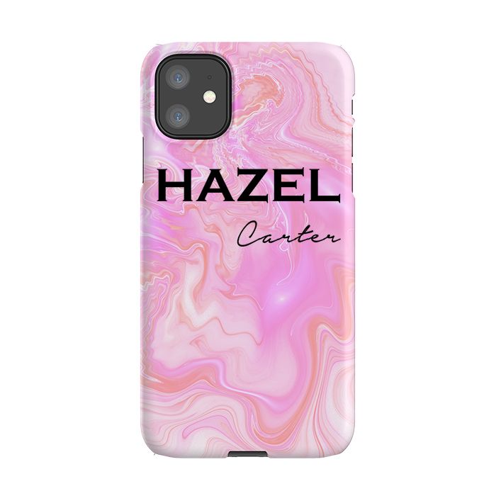Personalised Cosmic Pink Name iPhone 11 Case