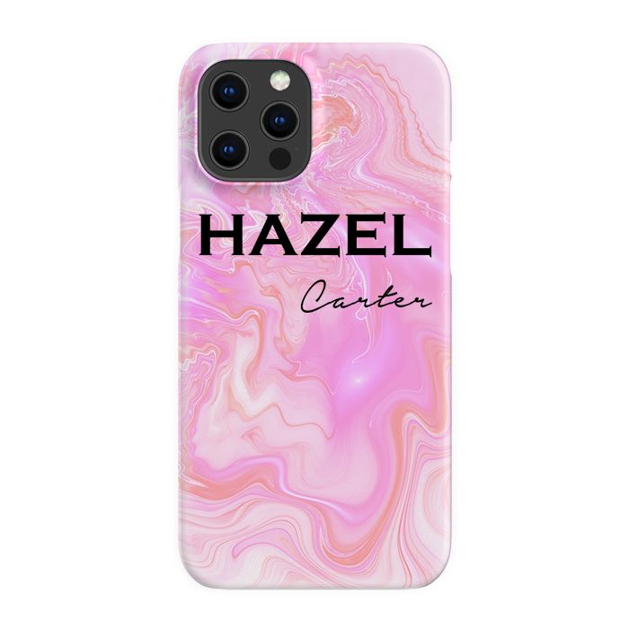 Personalised Cosmic Pink Name iPhone 12 Pro Case