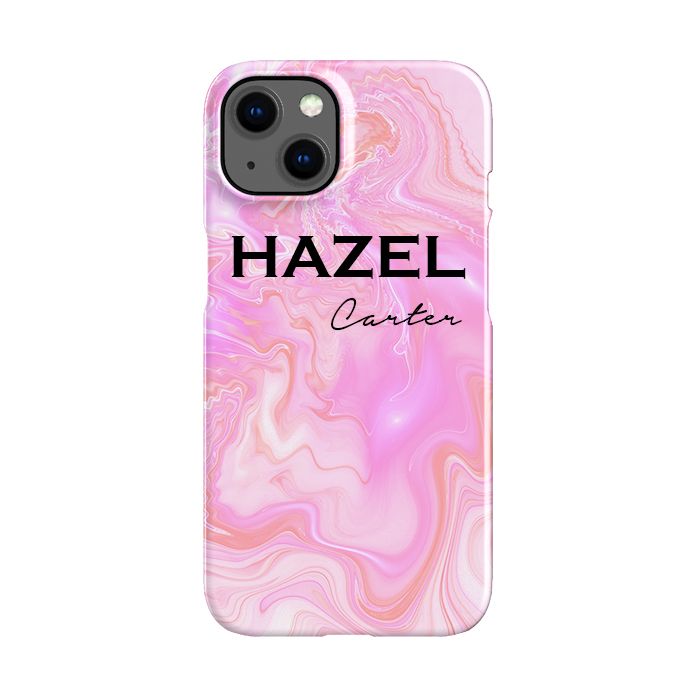 Personalised Cosmic Pink Name iPhone 15 Case