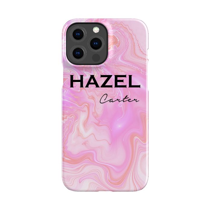 Personalised Cosmic Pink Name iPhone 14 Pro Case