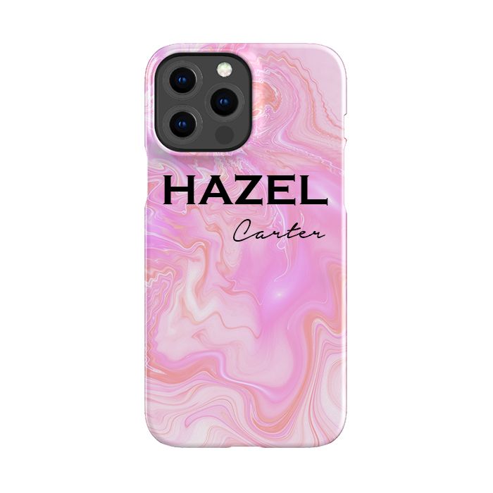 Personalised Cosmic Pink Name iPhone 13 Pro Max Case