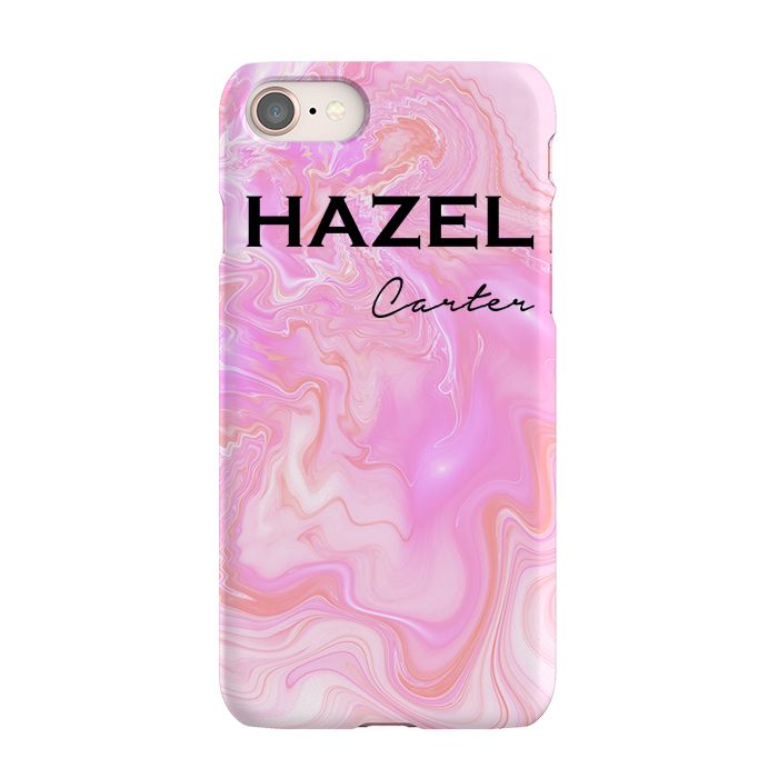 Personalised Cosmic Pink Name iPhone 8 Case