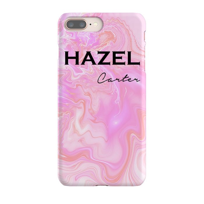 Personalised Cosmic Pink Name iPhone 8 Plus Case