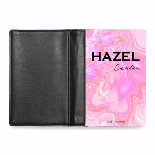 Personalised Cosmic Pink Name Passport Cover