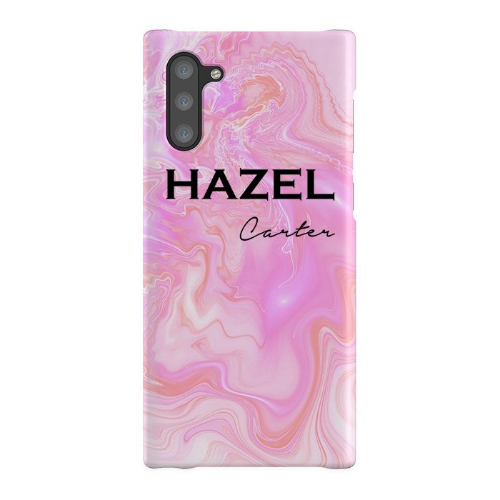 Personalised Cosmic Pink Name Samsung Galaxy Note 10 Case