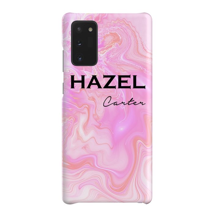 Personalised Cosmic Pink Name Samsung Galaxy Note 20 Case