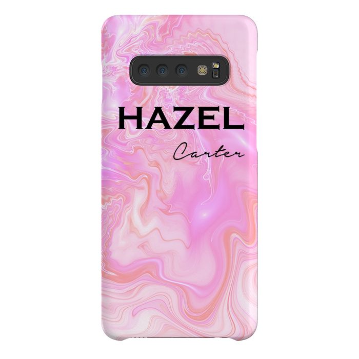 Personalised Cosmic Pink Name Samsung Galaxy S10 Case
