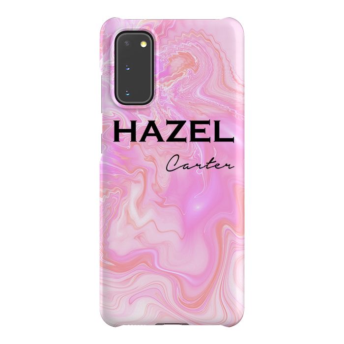 Personalised Cosmic Pink Name Samsung Galaxy S20 Case