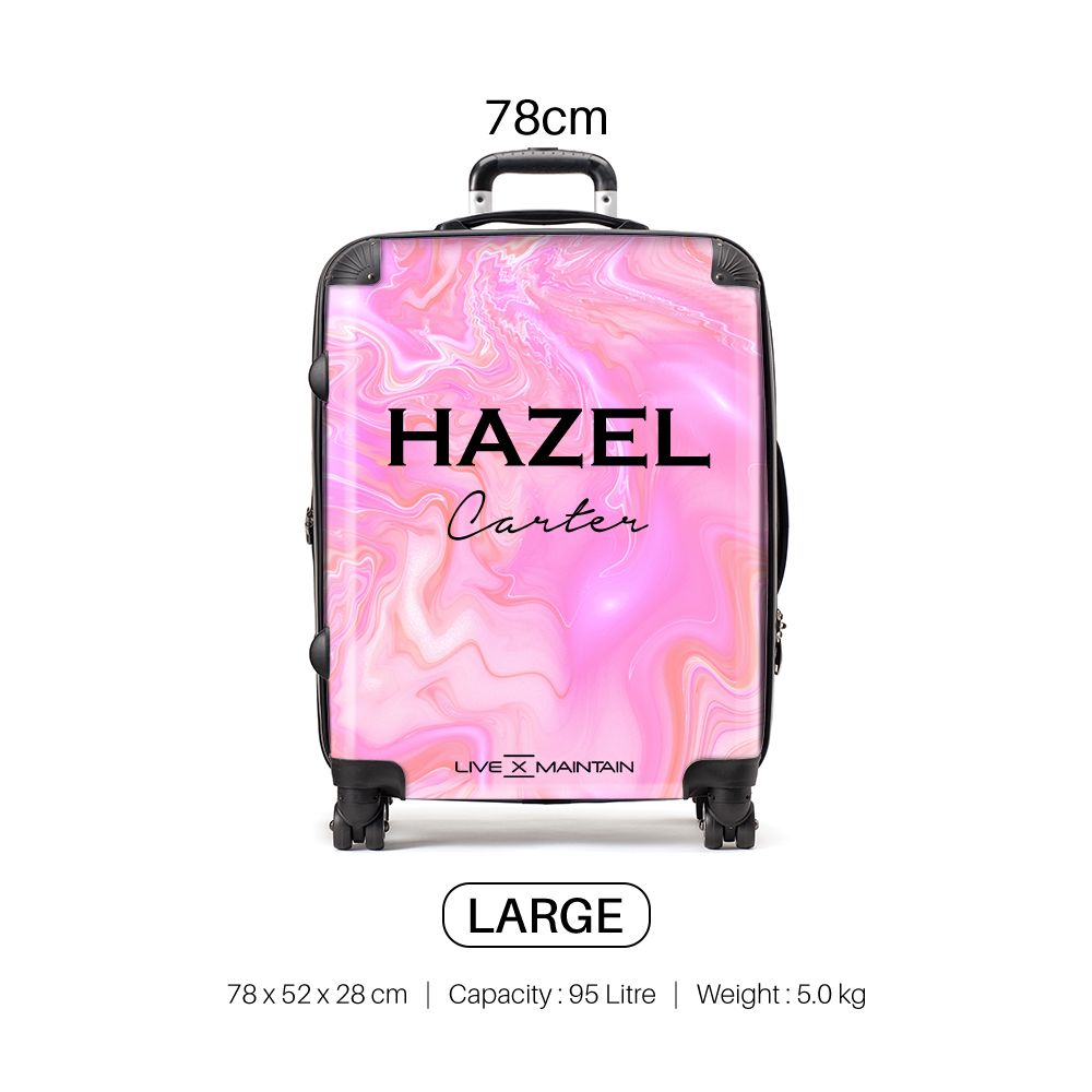 Personalised Cosmic Pink Name Suitcase