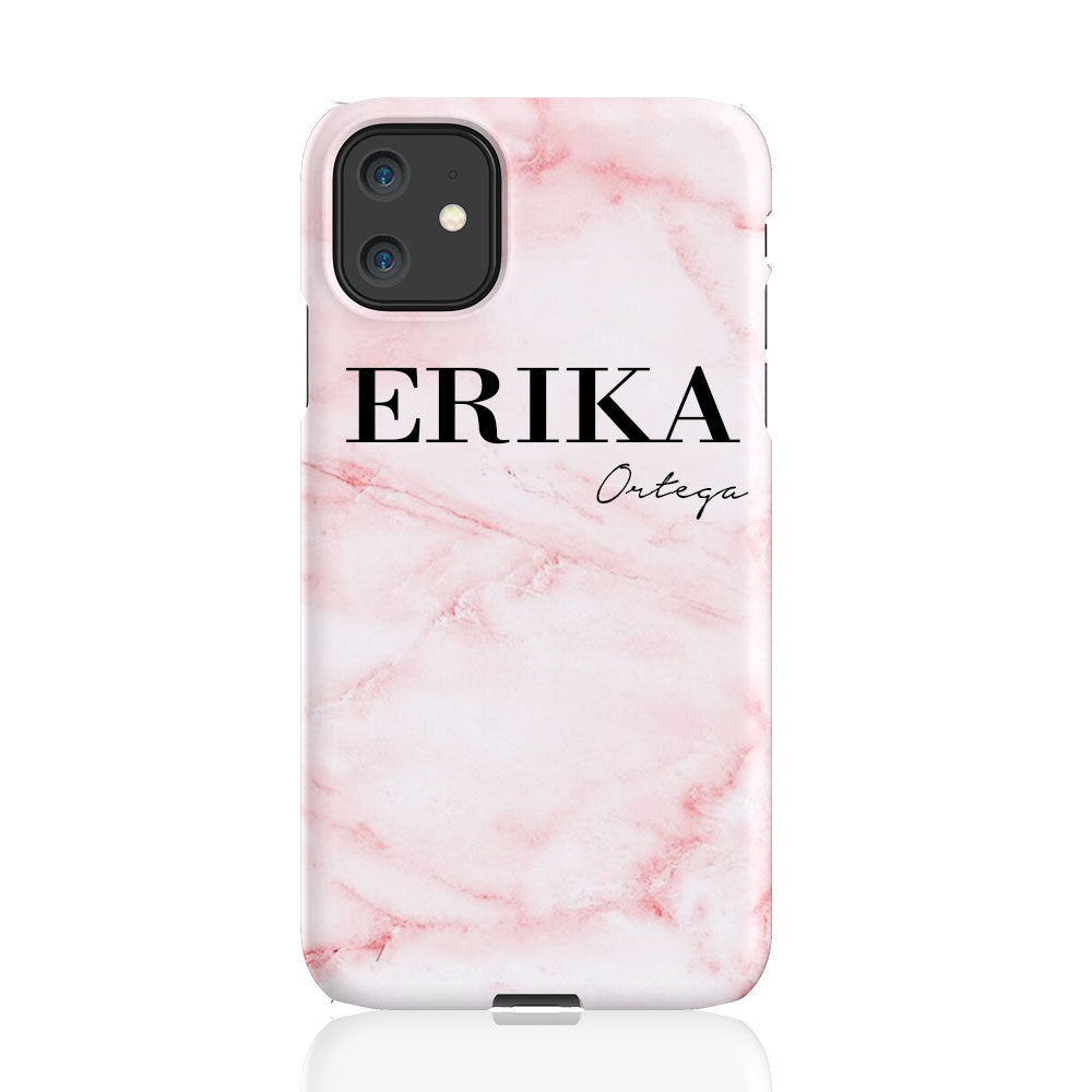 Personalised Cotton Candy Marble Name iPhone 11 Case