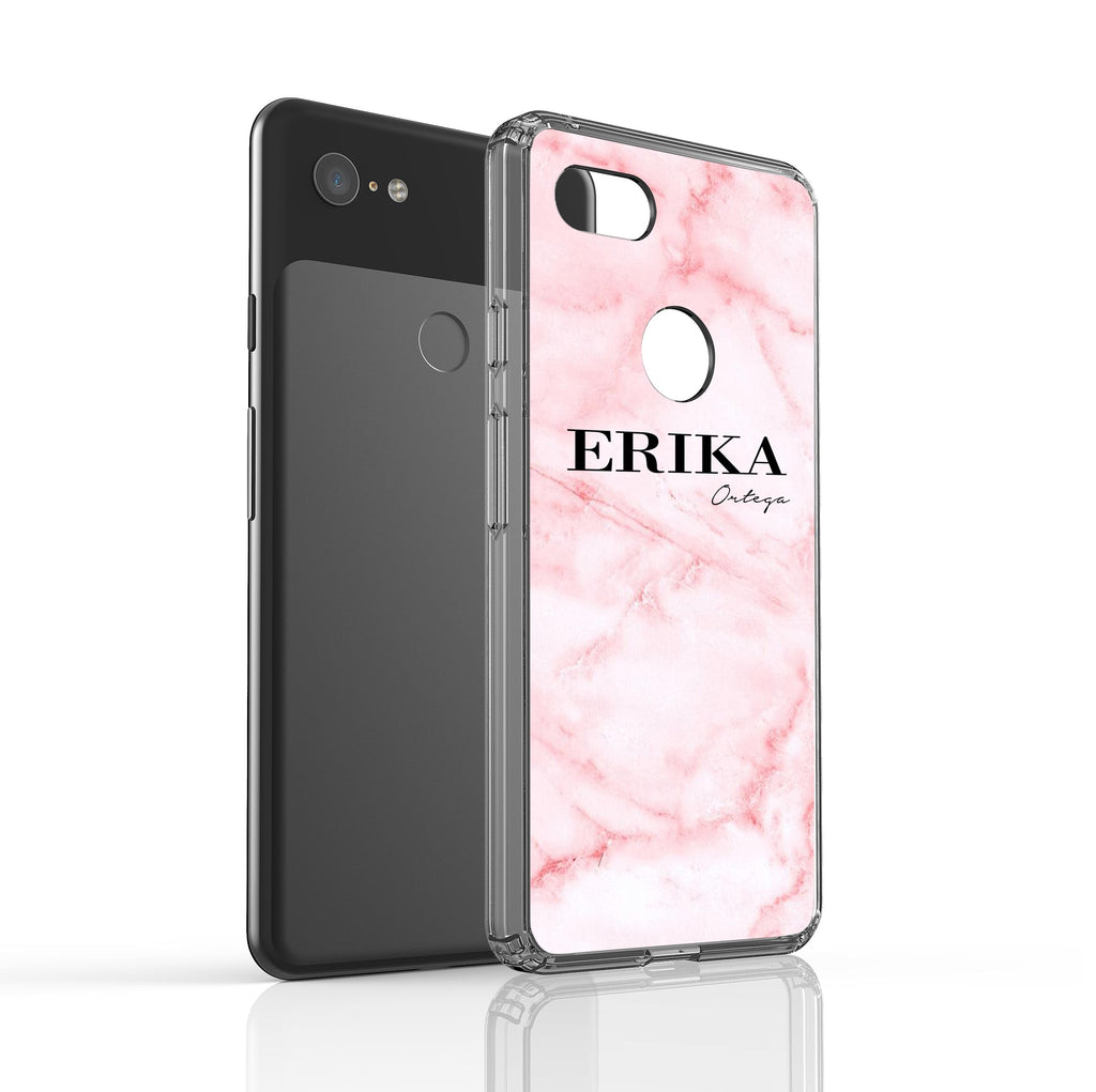 Personalised Cotton Candy Marble Name Google Pixel 3 XL Case