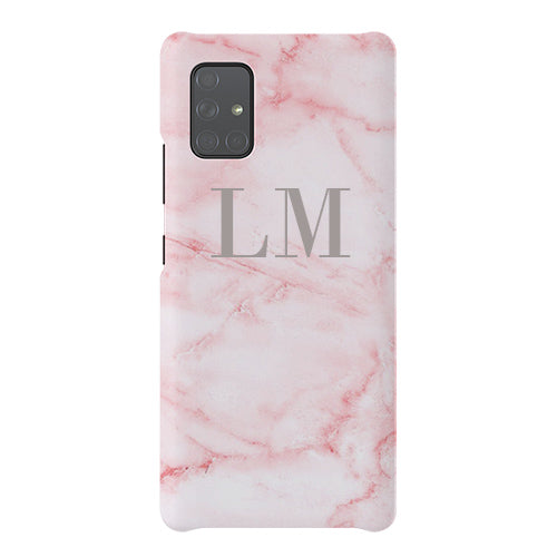 Personalised Cotton Candy Marble Initials Samsung Galaxy A71 Case