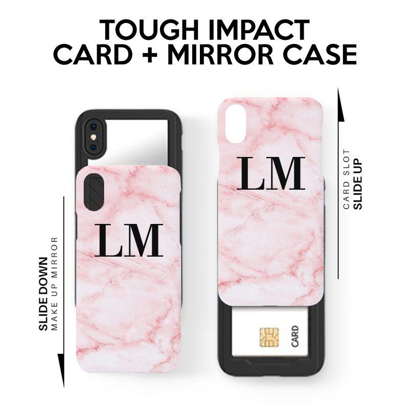Personalised Cotton Candy Marble Initials iPhone 12 Mini Case