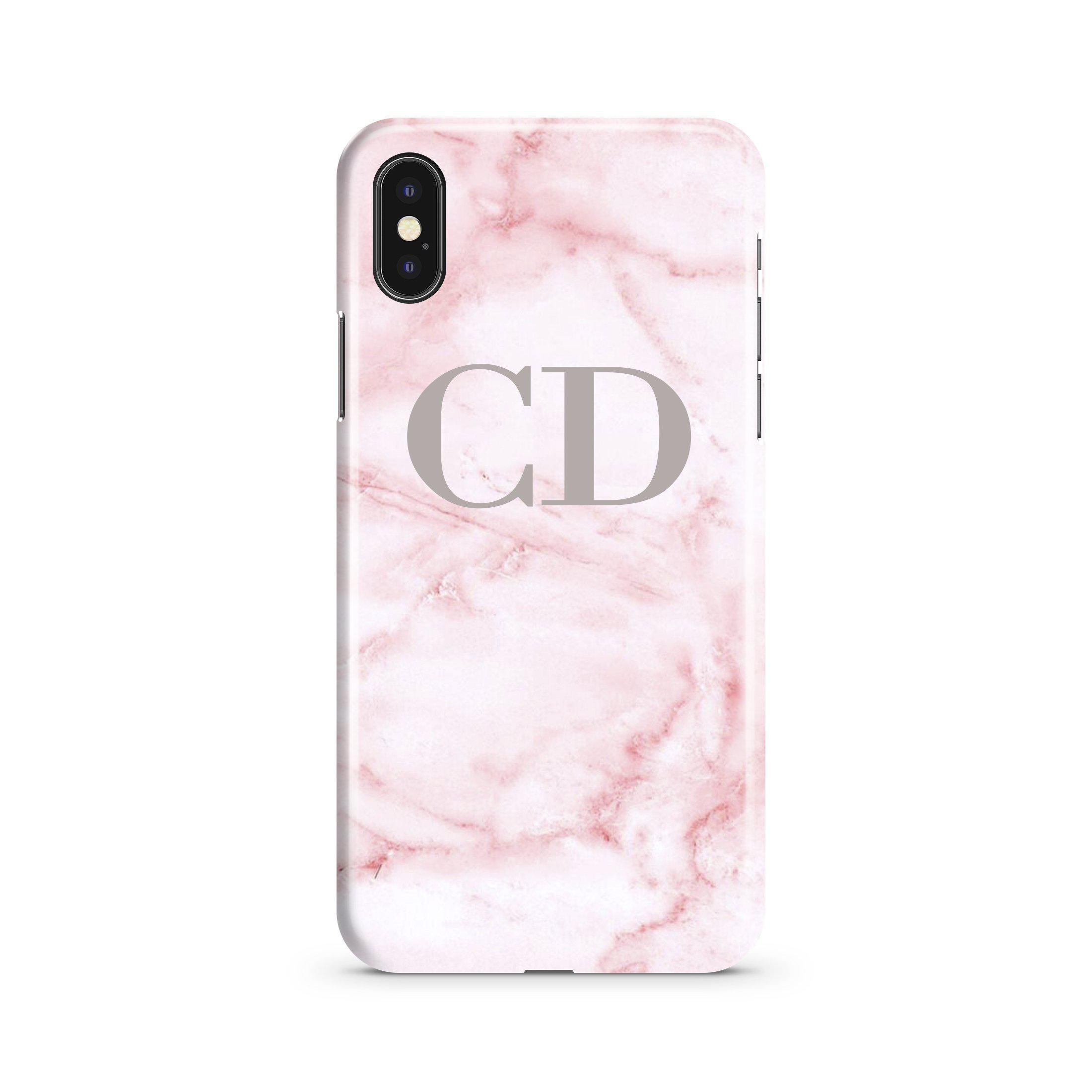 Personalised Cotton Candy Marble Initials iPhone