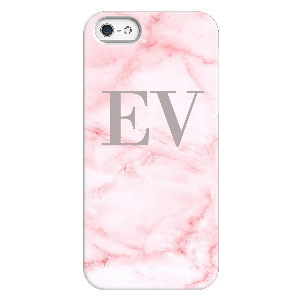 Personalised Cotton Candy Marble Initials iPhone 5/5s/SE (2016) Case