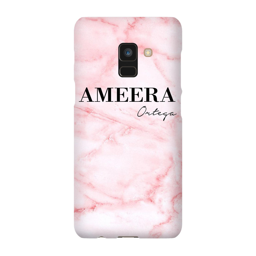 Personalised Cotton Candy Marble Name Samsung Galaxy A8 Case
