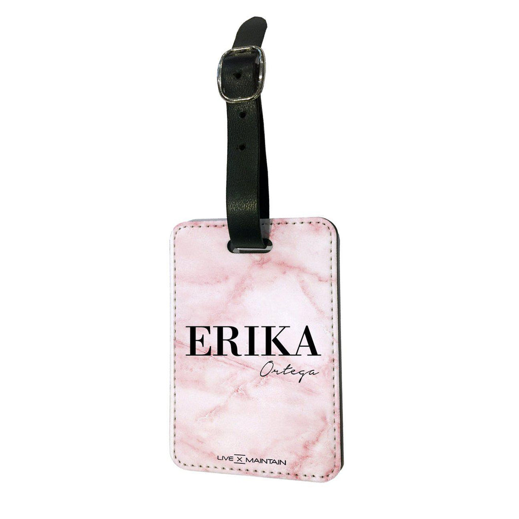 Personalised Cotton Candy Marble Name Luggage Tag