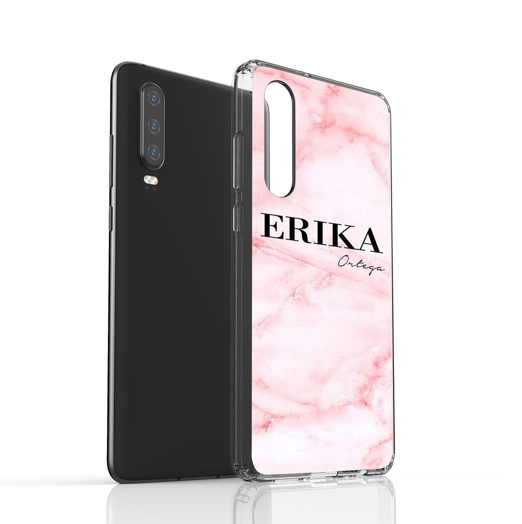 Personalised Cotton Candy Marble Name Huawei P30 Case