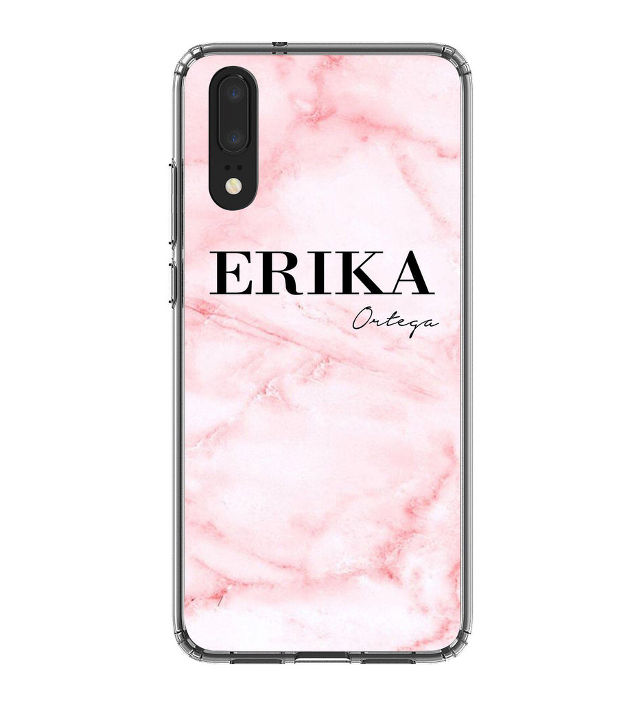 Personalised Cotton Candy Marble Name Huawei P20 Case