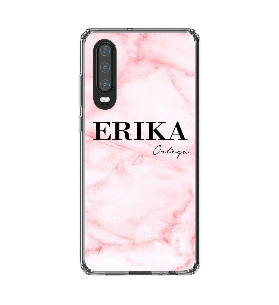 Personalised Cotton Candy Marble Name Huawei P30 Case