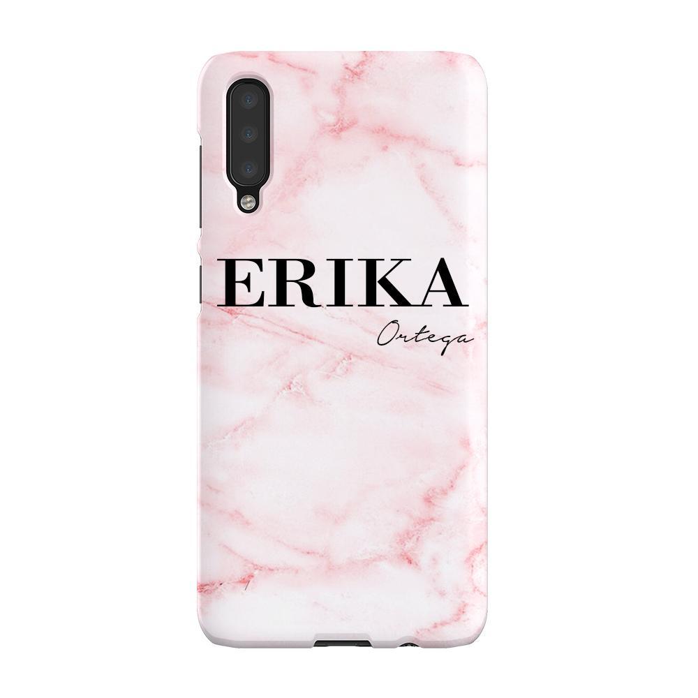Personalised Cotton Candy Marble Name Samsung Galaxy A50 Case