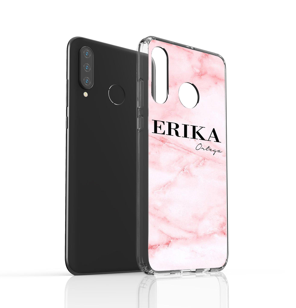 Personalised Cotton Candy Marble Name Huawei P30 Lite Case