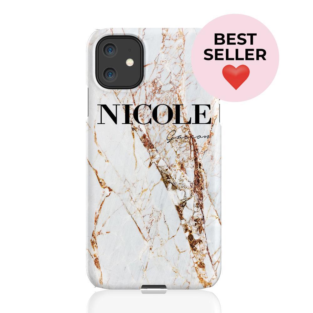 Personalised Cracked Marble Name iPhone 11 Case