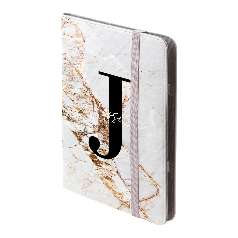 Personalised Cracked Marble Name Initials iPad Pro Case