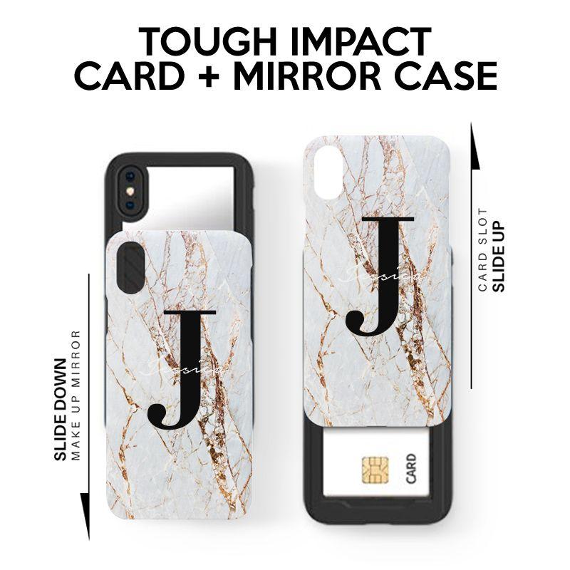 Personalised Cracked Marble Name Initials iPhone 12 Mini Case