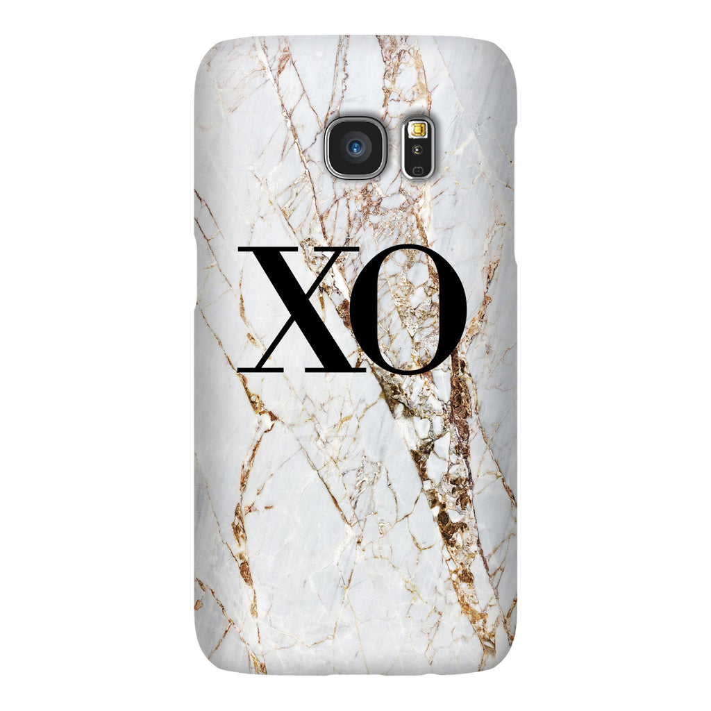 Personalised Cracked Marble Initials Samsung Galaxy S7 Case