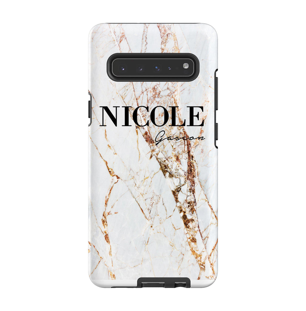 Personalised Cracked Marble Name Samsung Galaxy S10 5G Case