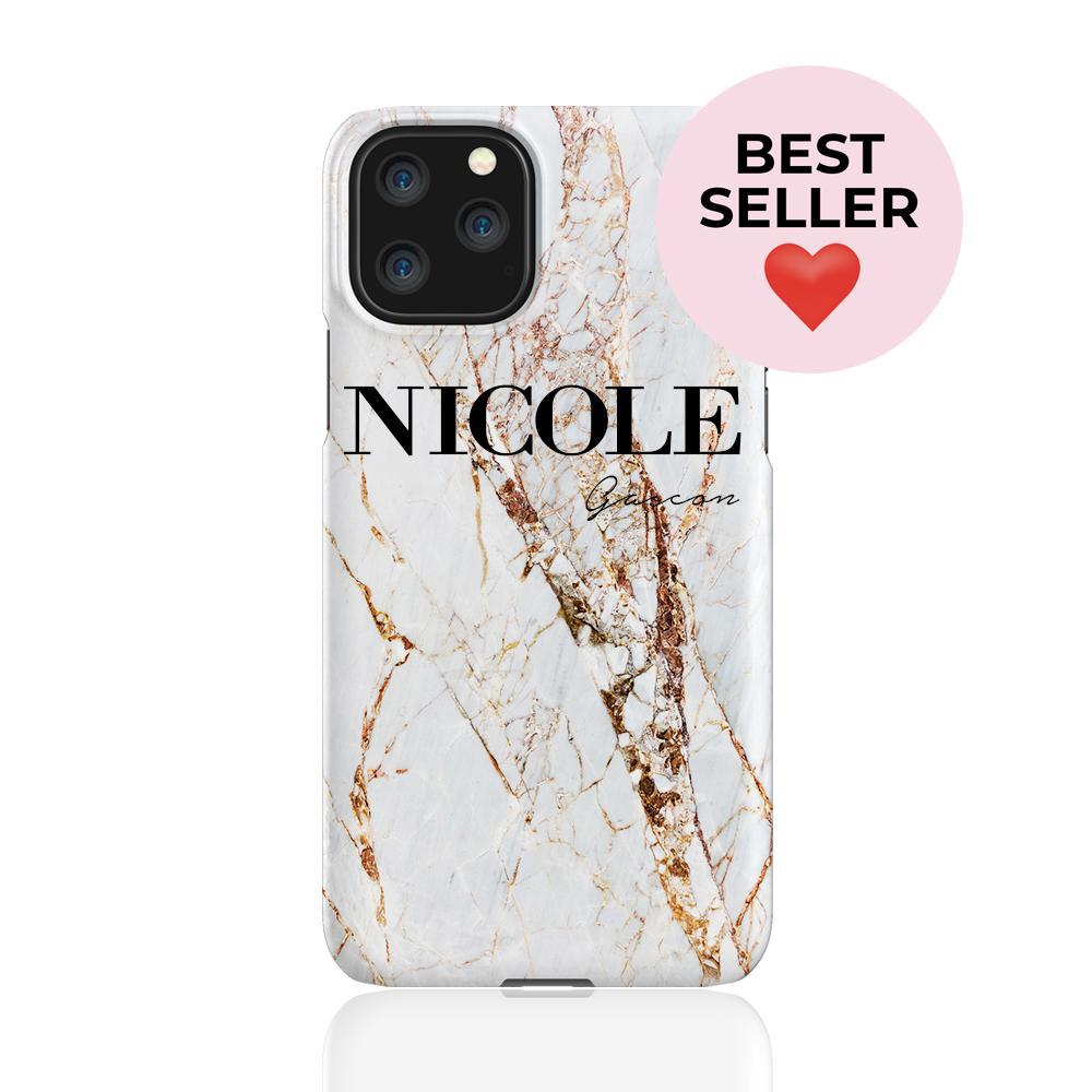 Personalised Cracked Marble Name iPhone 11 Pro Case