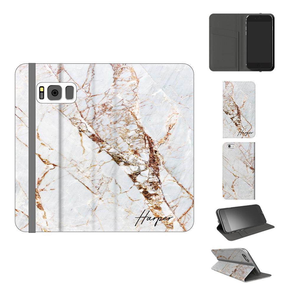 Personalised Cracked Marble Name Samsung Galaxy S8 Case