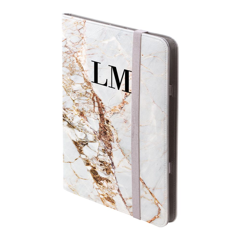 Personalised Cracked Marble Initials iPad Pro Case