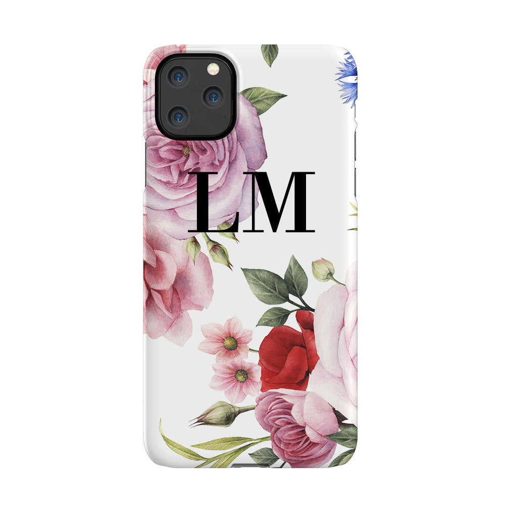 Personalised Floral Blossom Initials iPhone 11 Pro Max Case