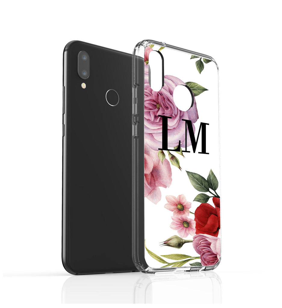 Personalised Floral Blossom Initials Huawei P20 Lite Case