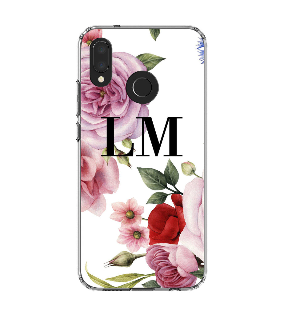 Personalised Floral Blossom Initials Huawei P20 Lite Case
