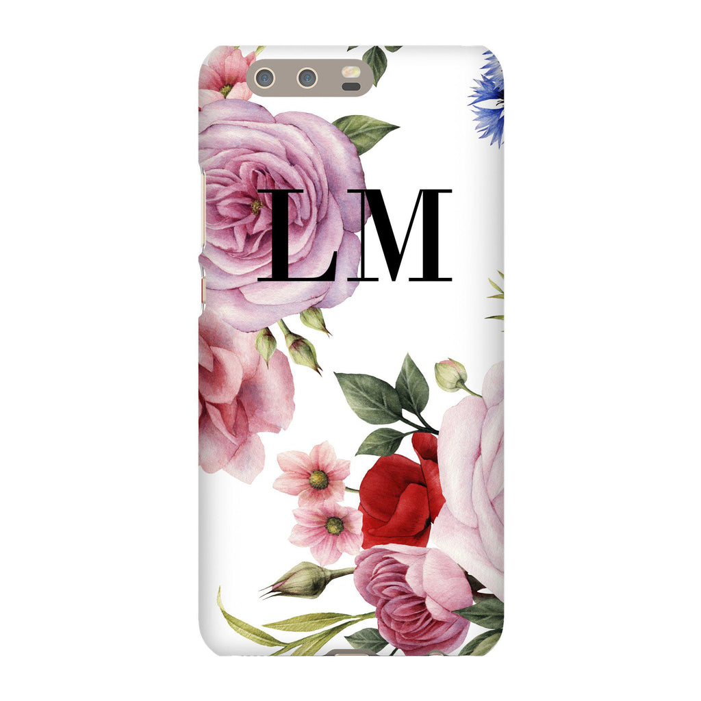 Personalised Floral Blossom Initials Huawei P10 Plus Case