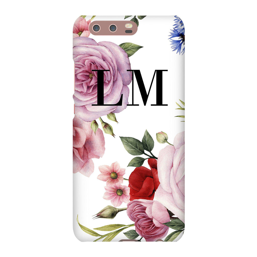 Personalised Floral Blossom Initials Huawei P10 Case