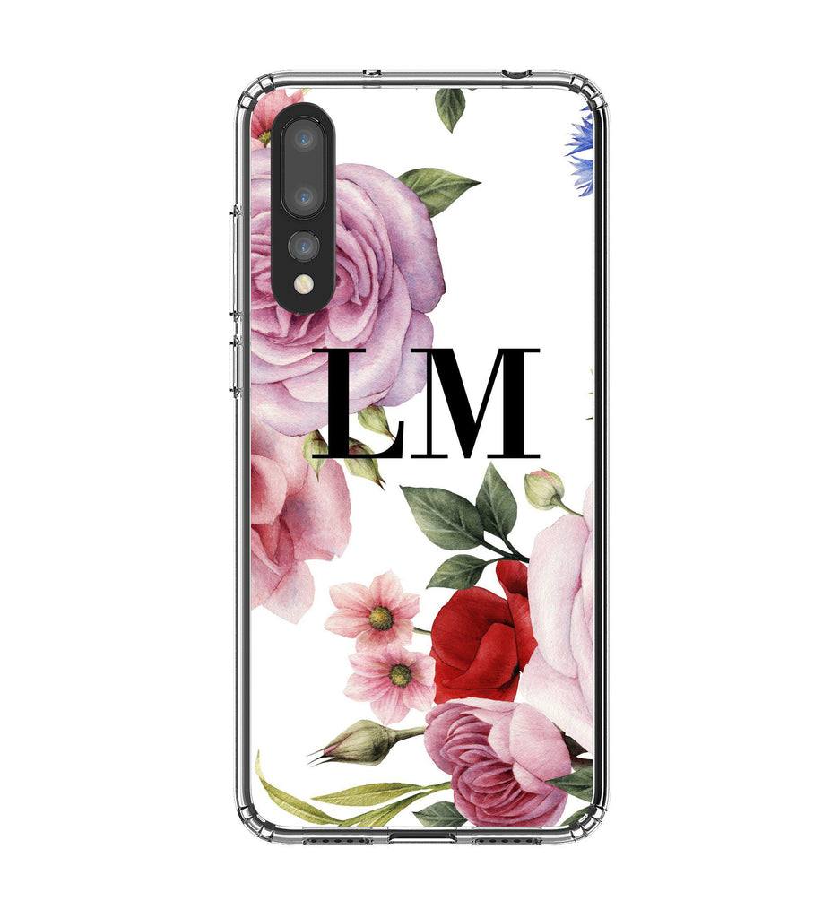 Personalised Floral Blossom Initials Huawei P20 Pro Case