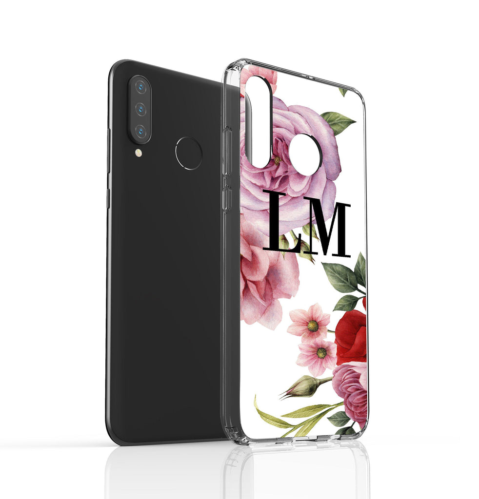 Personalised Floral Blossom Initials Huawei P30 Lite Case