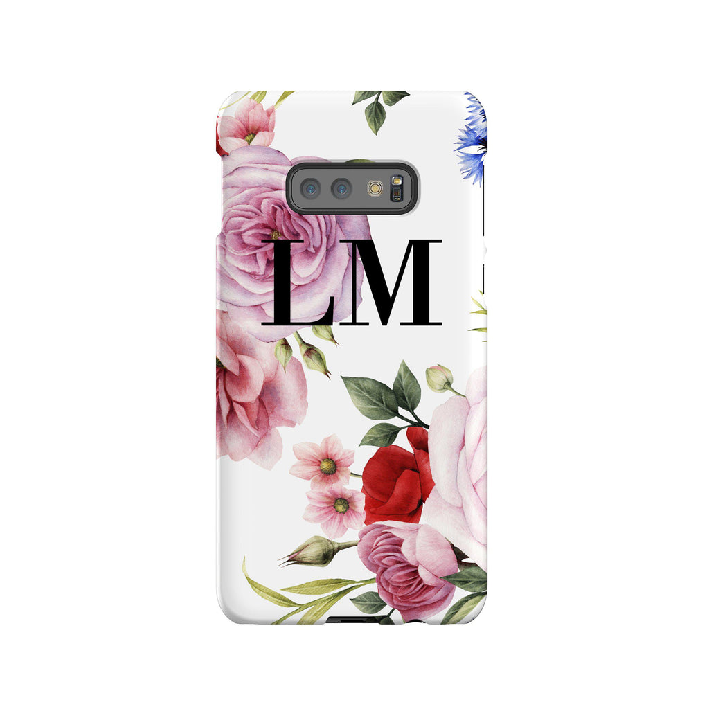Personalised Floral Blossom Initials Samsung Galaxy S10e Case