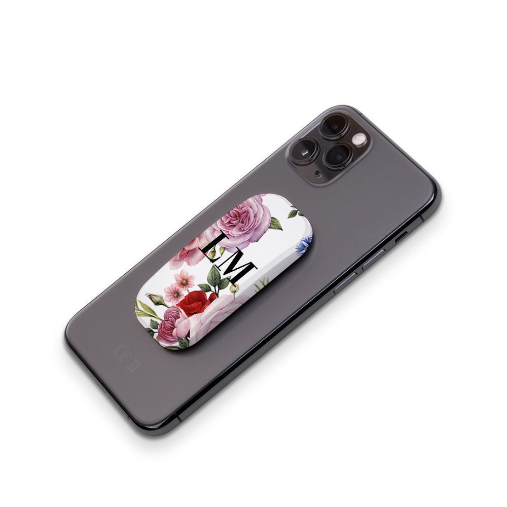 Personalised Floral Blossom Initials Clickit Phone grip