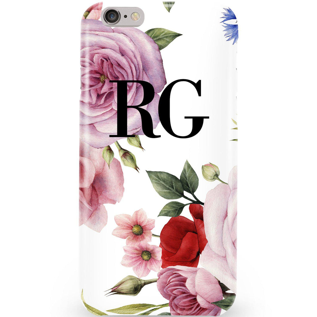 Personalised Floral Blossom Initials iPhone 6/6s Case
