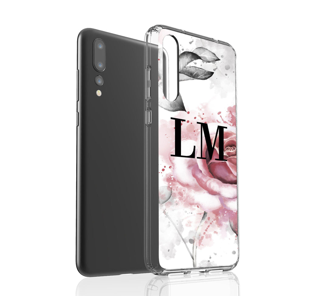Personalised Floral Rose Initials  Huawei P20 Pro Case