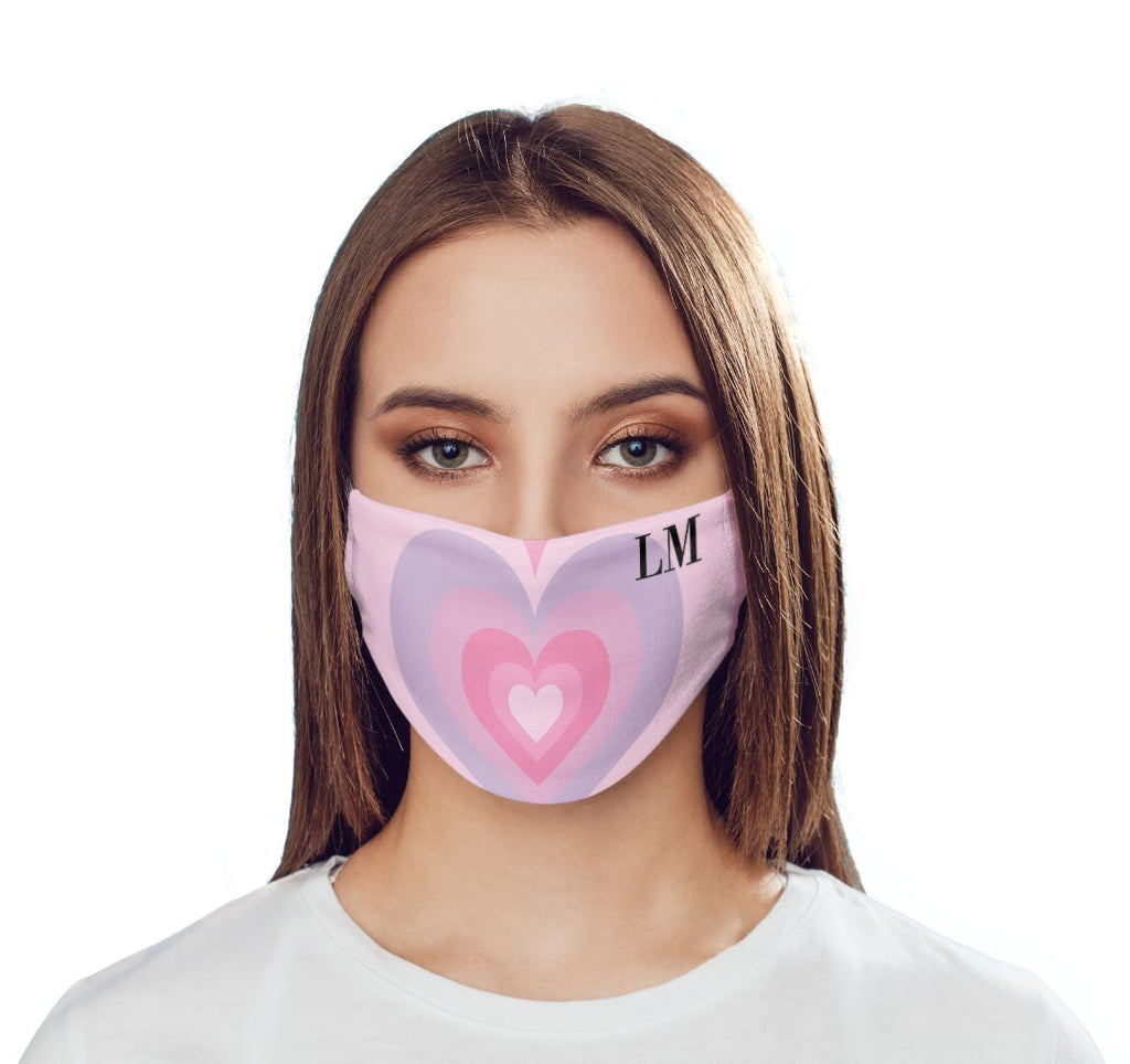 Personalised Heart Latte Reusable Face Mask