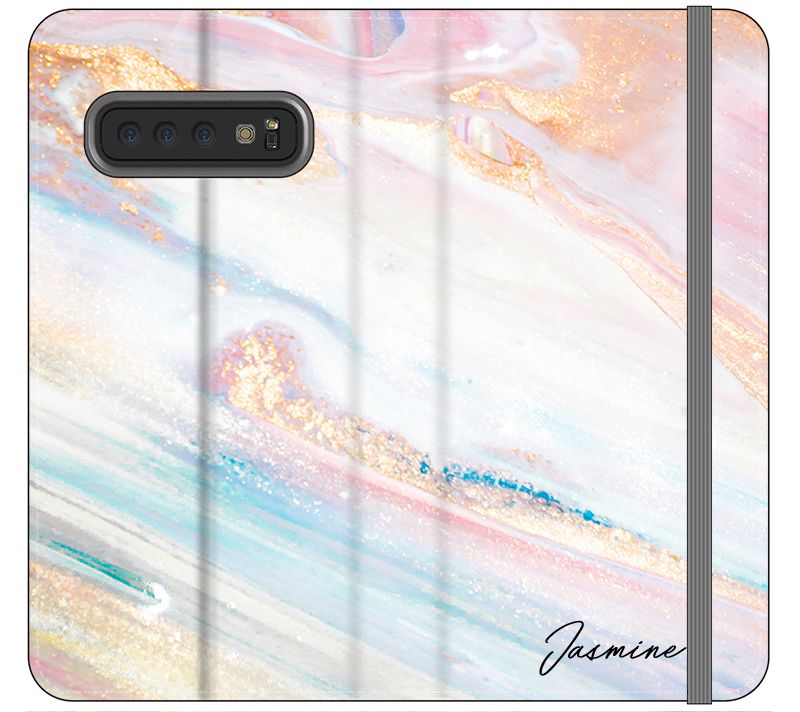 Personalised Blush Marble Name Samsung Galaxy S10 Case