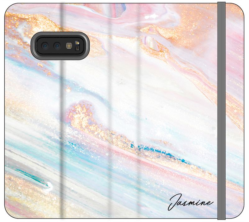 Personalised Blush Marble Name Samsung Galaxy S10e Case