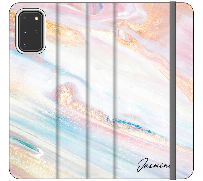 Personalised Blush Marble Name Samsung Galaxy S20 Plus Case