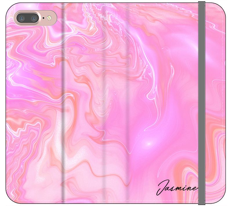 Personalised Cosmic Pink Name iPhone 8 Plus Case